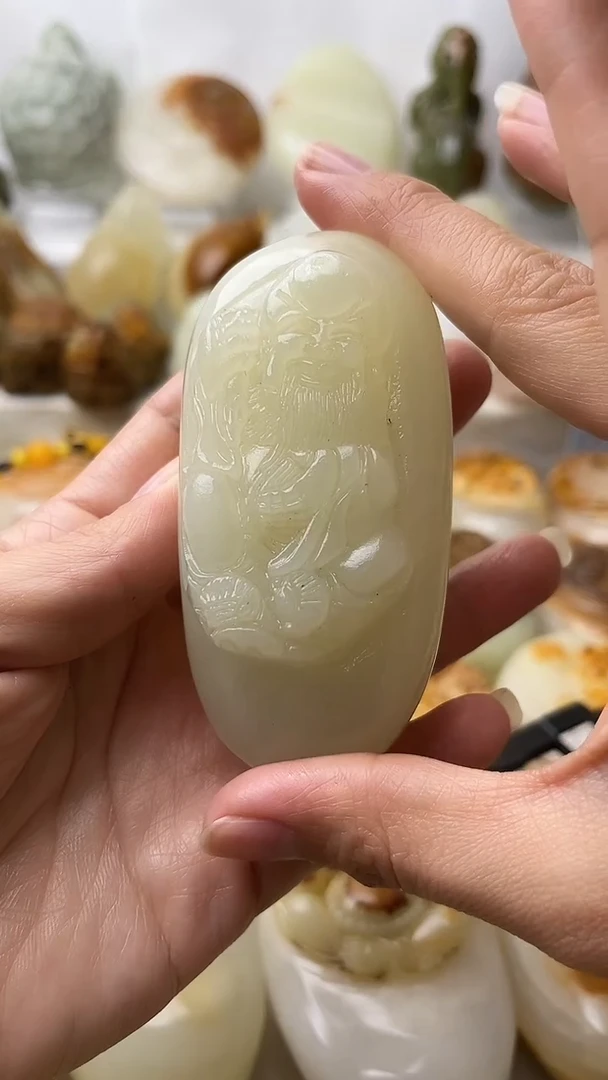 石材古青石棉纹正常不退换寿星