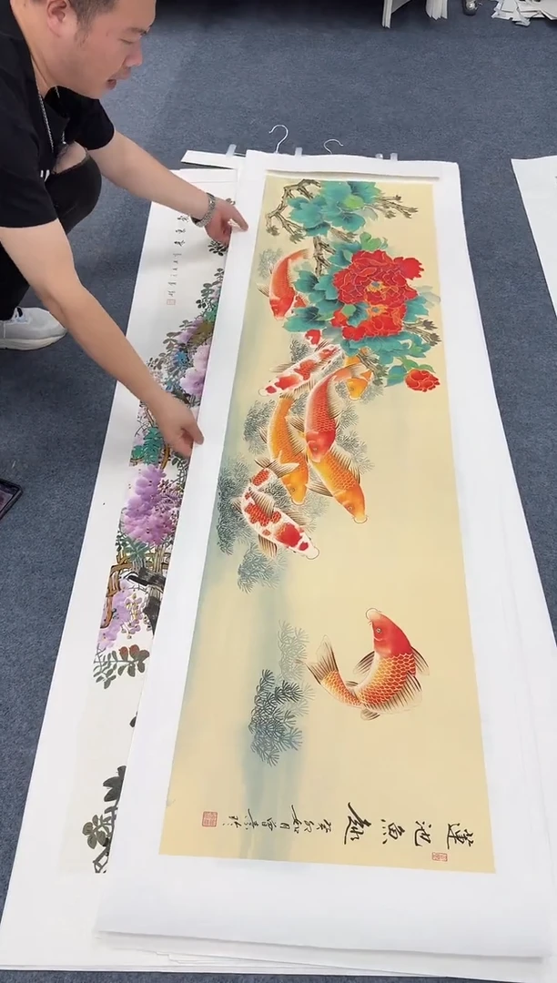 国画金鱼同类型随机