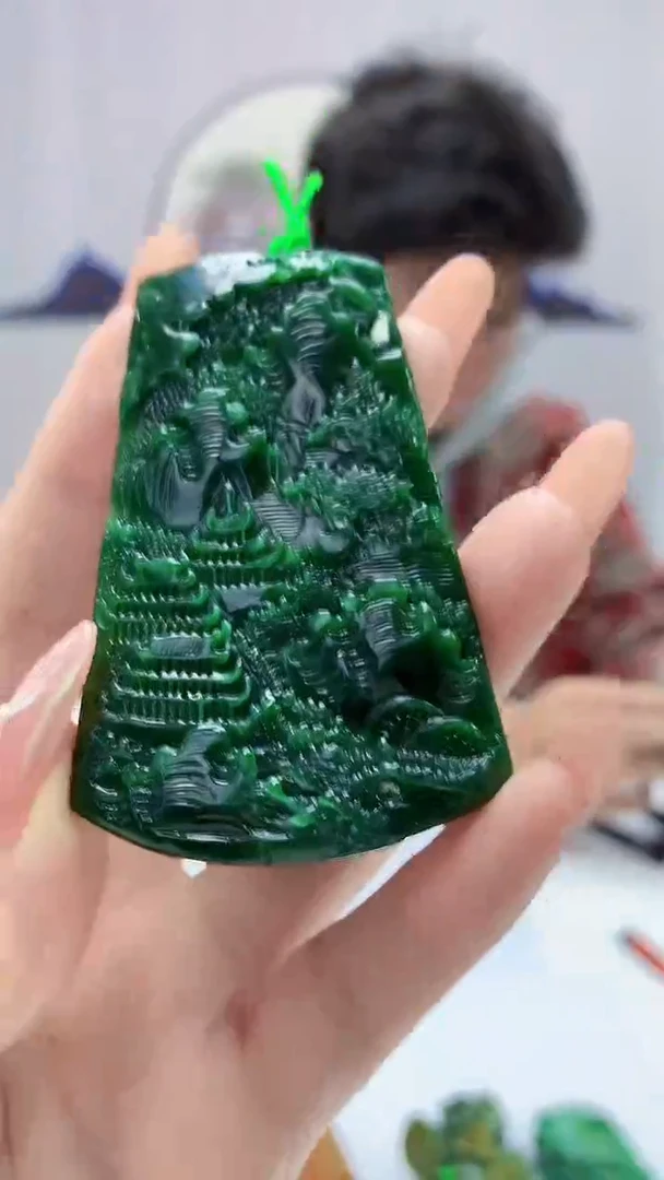 【闪购商品】定制翡翠未镶嵌4688DD-毛货挂件赠珠链52