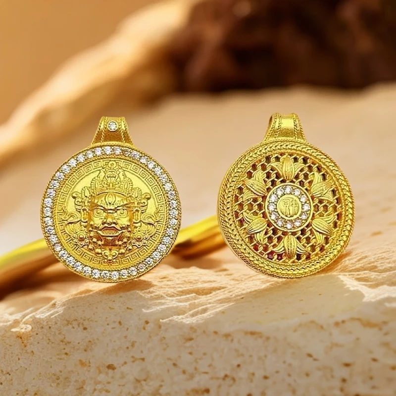 黄财神 招财纳福 项链吊坠 HCS+ZZSL-MJY-2C