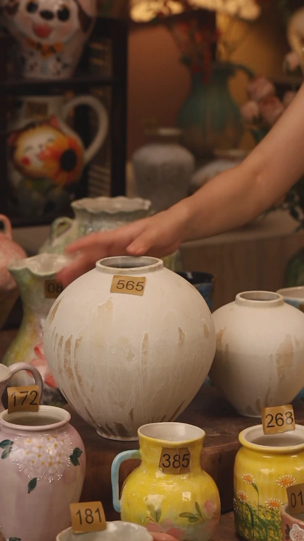 陶瓷565景德镇设计师手作花器摆件侘寂风2个