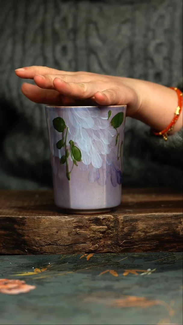 【闪购商品】杯杯釉下彩手工手绘同款陶器