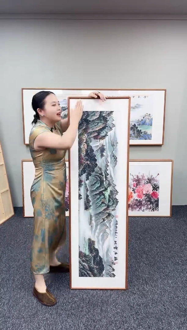 国画福居宝地155*45手绘作品