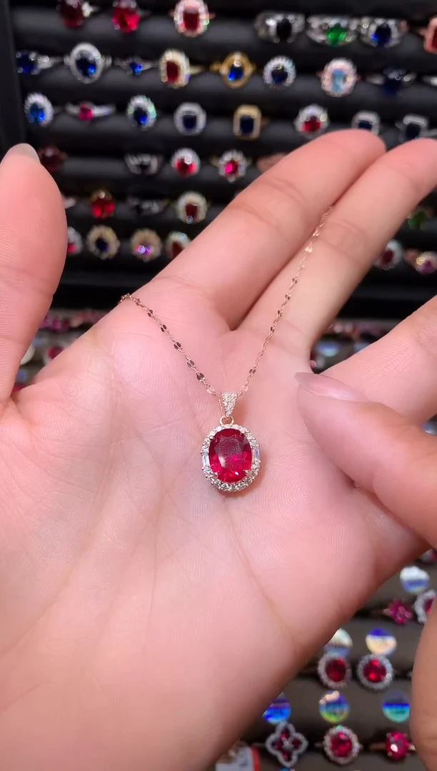 【闪购商品】红宝石戒指银S925镶嵌810