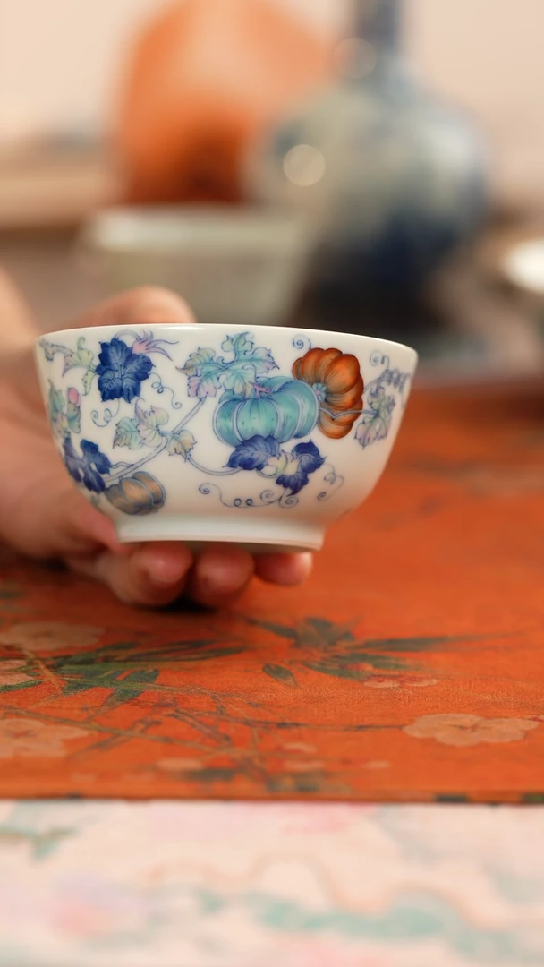 望玉斗彩顶呱呱大杯