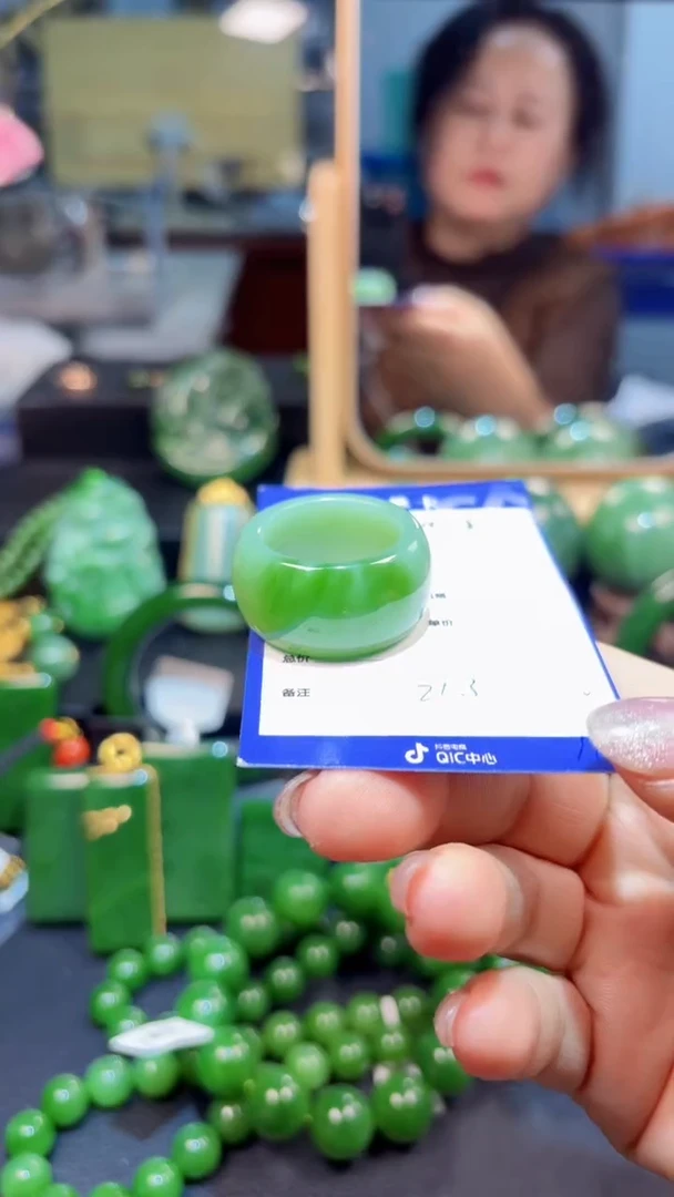 【闪购商品】和田玉（碧玉）戒圈未镶嵌1