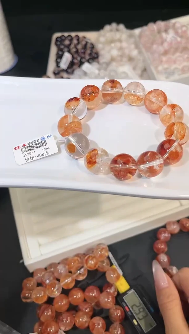 水晶手链未镶嵌多样性发一Q59胶花16mm