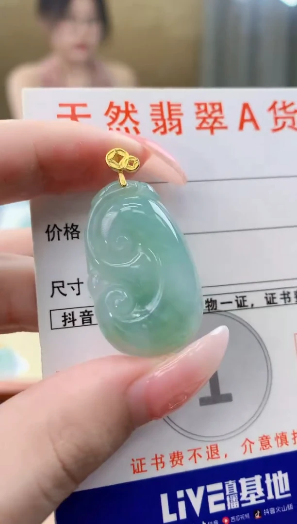 颈饰未镶嵌翡翠天然A货翡翠挂件