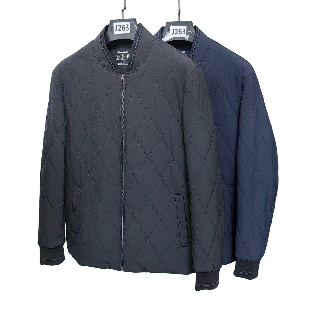 J263【卡瓦D】新款男士保暖棉服#66811黑色/藏蓝