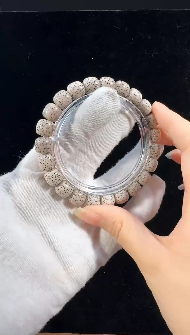 手串星月菩提M10*9月留白灰冰2099