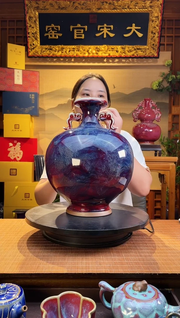 摆件大宋官窑【祥云尊】包罗万象，云海涛涛