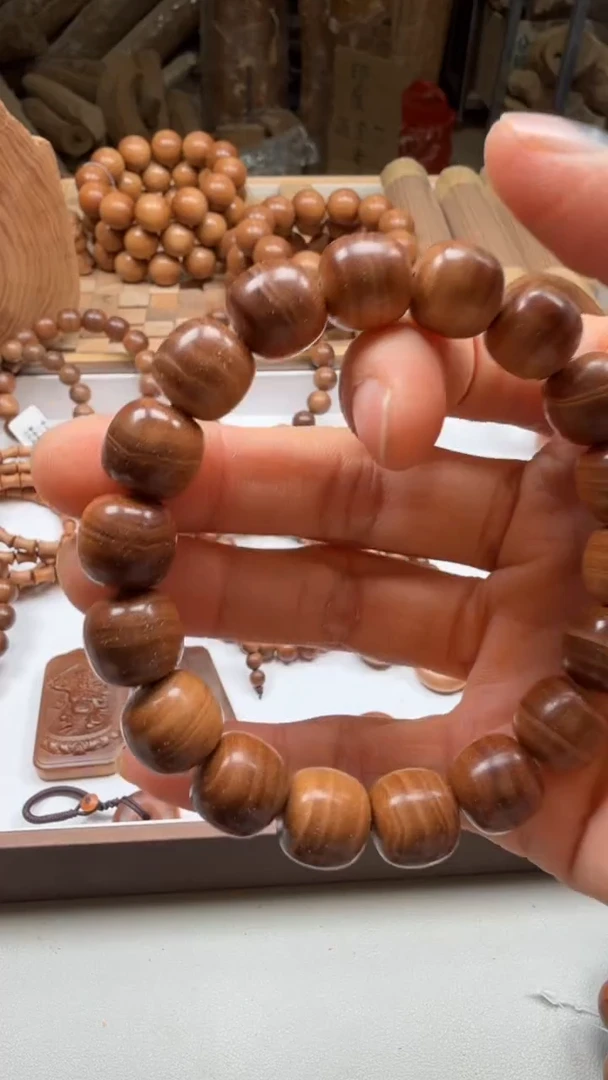 檀香木其他11.5x12黑肉虎皮纹单圈