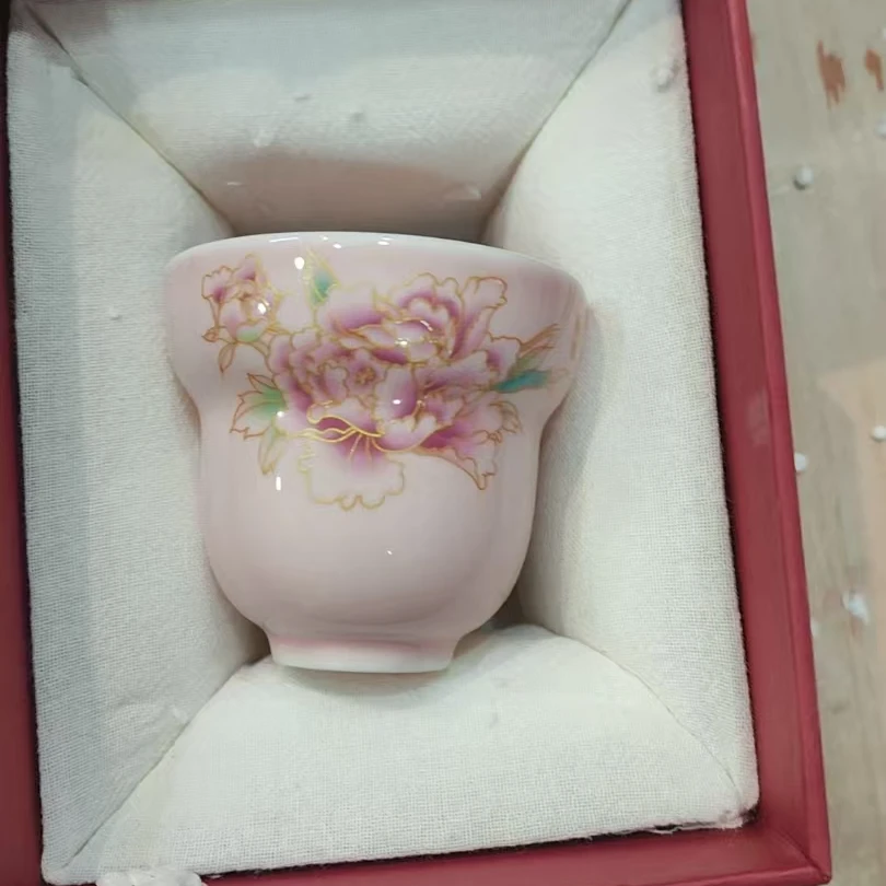 【闪购商品】粉汝牡丹花葫芦主人单杯礼盒装