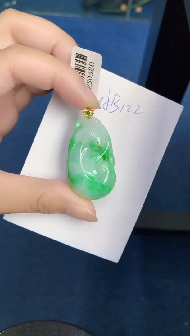 翡翠18K金镶嵌颈饰000000000