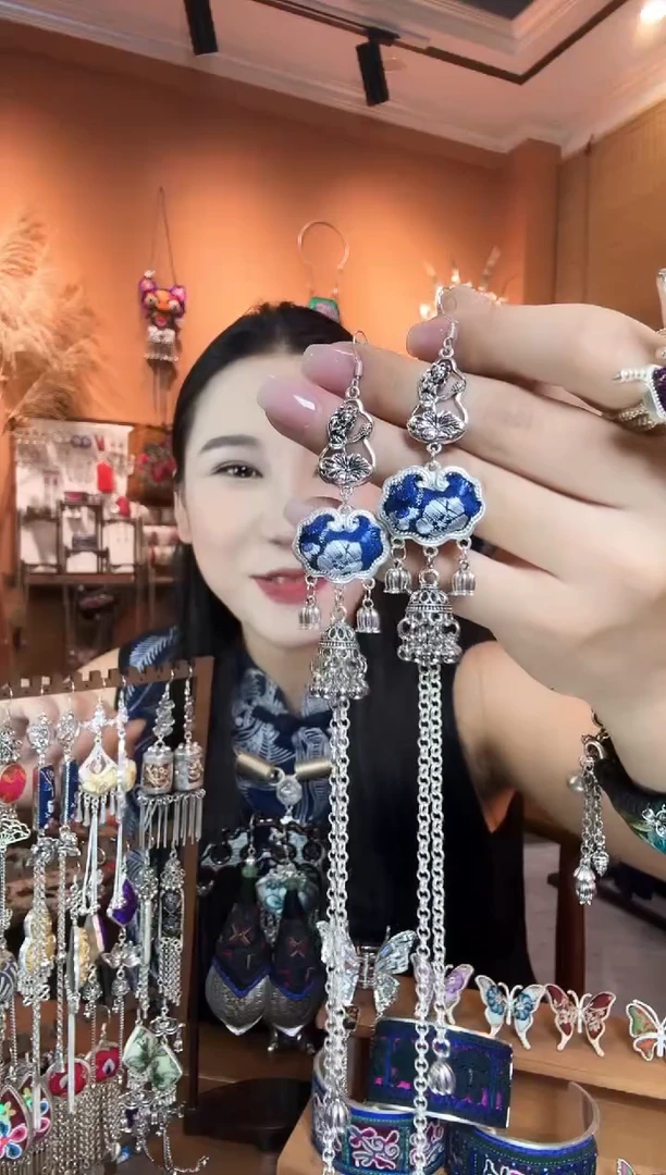 刺绣纯手工民族风耳环