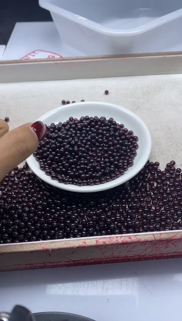 【闪购商品】石榴石颈饰未镶嵌w206石榴石5mm*30颗