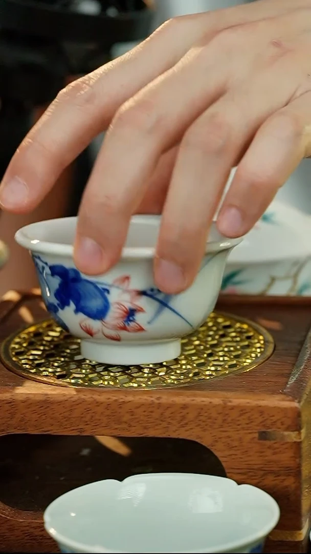 荷花压手杯---1--