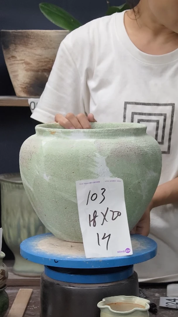 景德镇花盆默认微瑕103