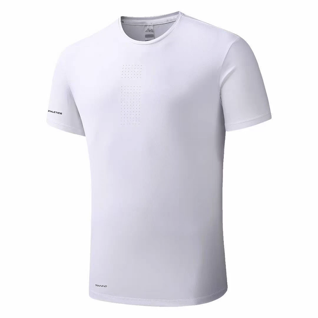 SC25241夏季凉感舒爽高弹速干T恤激光打孔透气训练运动圆领短袖