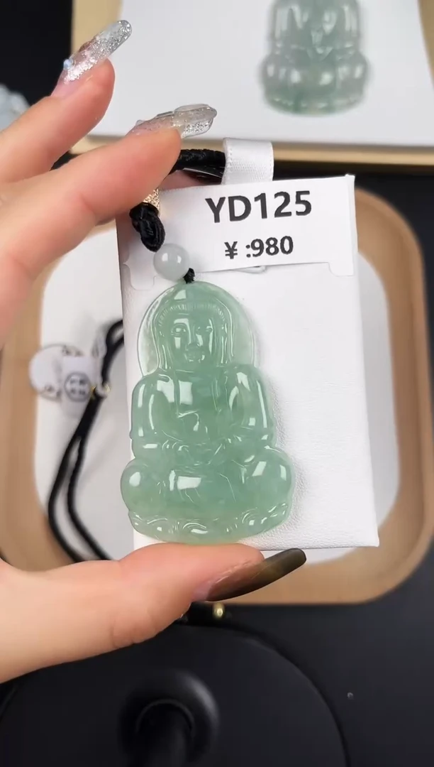 颈饰未镶嵌翡翠YD125冰绿观音