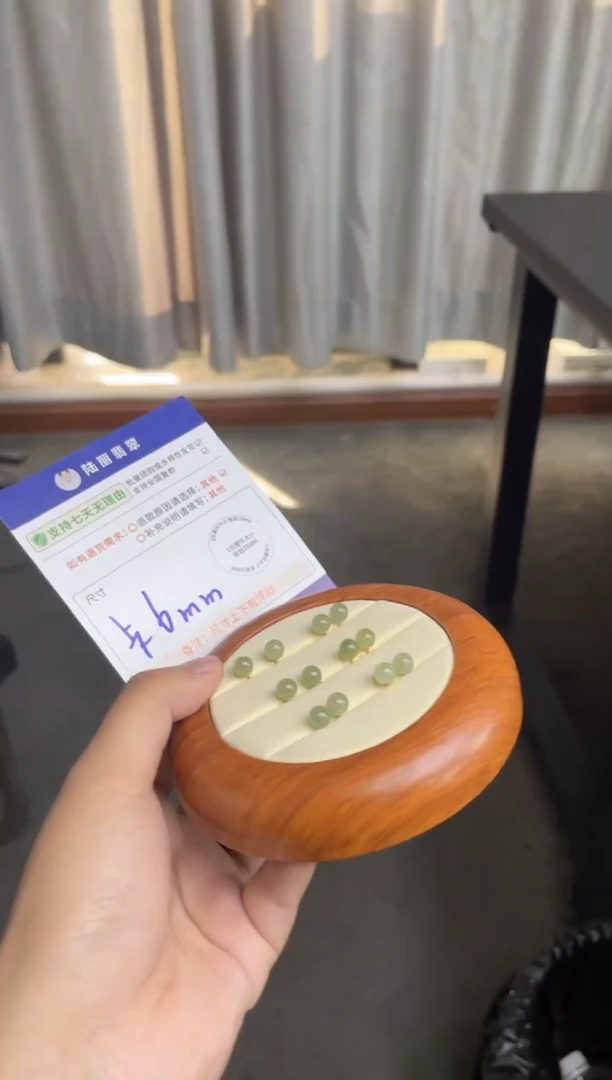 银S925镶嵌和田玉耳饰单珠耳钉多样性发其一CP3