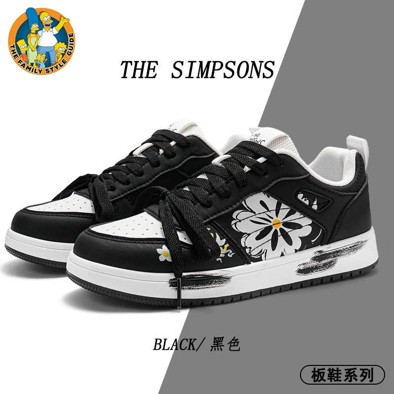 辛普森空军干净痞帅情侣国风DUNK校园风潮流涂鸦增高防滑低帮板鞋
