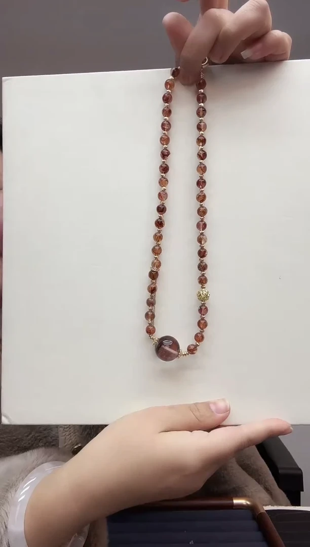 颈饰未镶嵌水晶天然胶花项链98