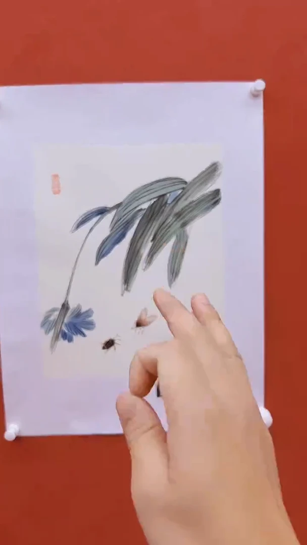 国画卞增林绘画-1平尺-参展作品-兰草