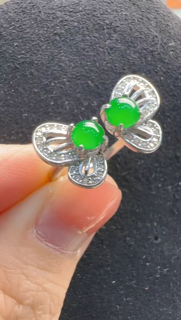 【闪购商品】翡翠戒指银S925镶嵌多样性发货拍一发一