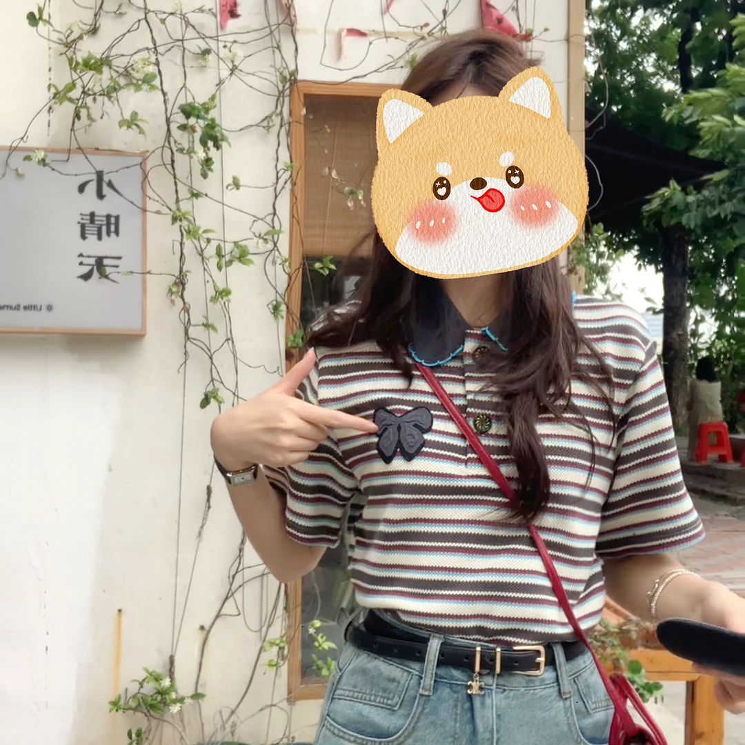 张汽水夏季新款灰色圆领百搭正肩短袖显瘦