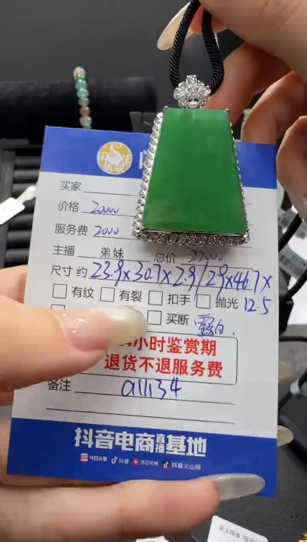 吊坠(不含链)18K金镶嵌翡翠翡翠吊坠