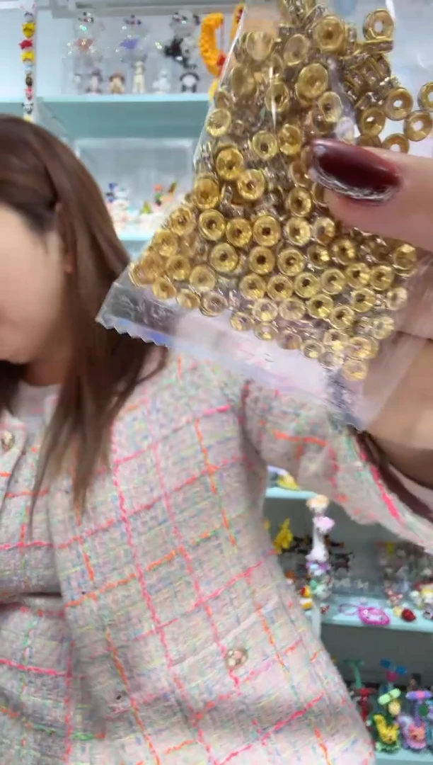 玻璃2653卡6金色隔钻200个