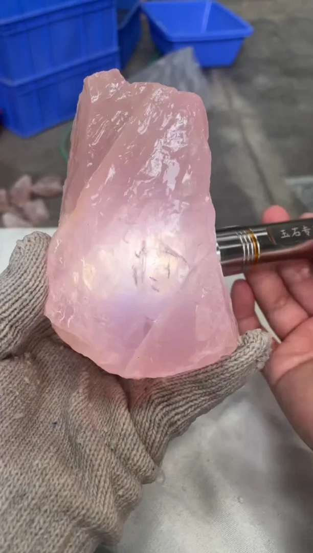 【闪购商品】芙蓉石原石未镶嵌天然粉水晶原石摆件