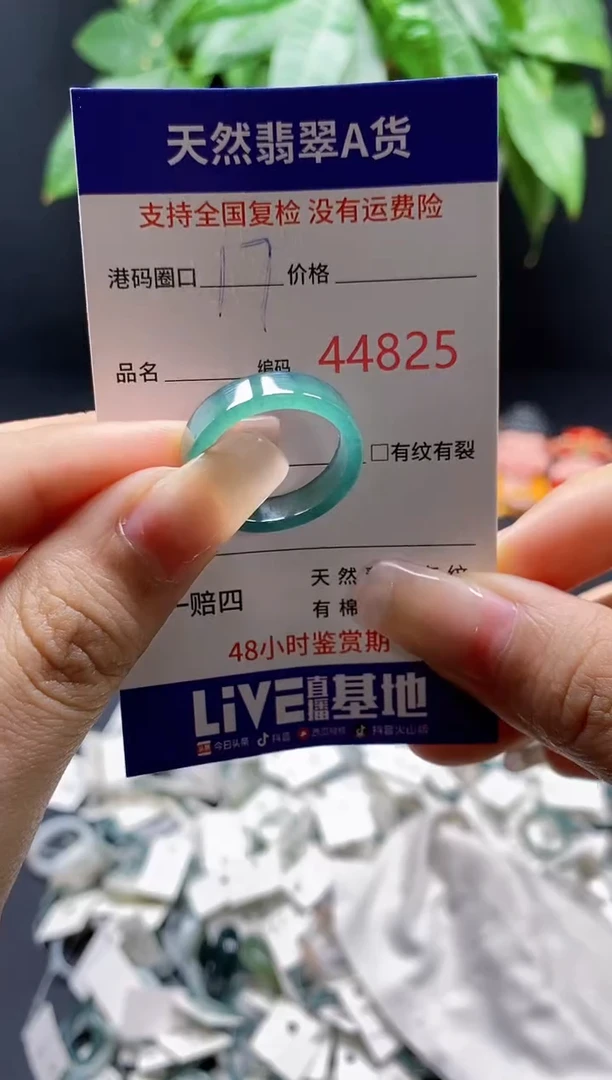 翡翠戒指未镶嵌天然翡翠戒圈4825