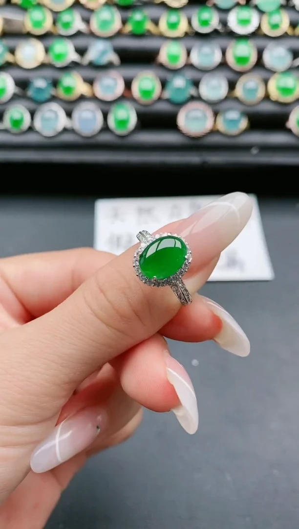 【闪购商品】翡翠戒指银S925镶嵌11111111