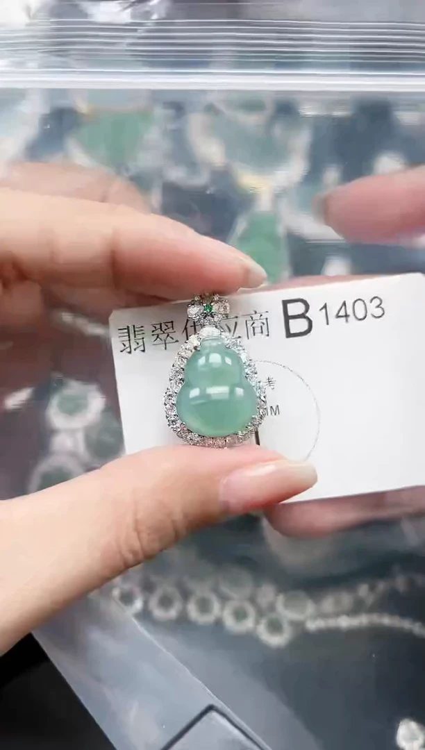 【闪购商品】翡翠颈饰未镶嵌1403赠皮绳