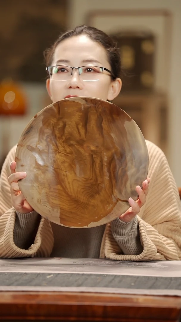 【闪购商品】金丝楠木雕296原木款大果盘