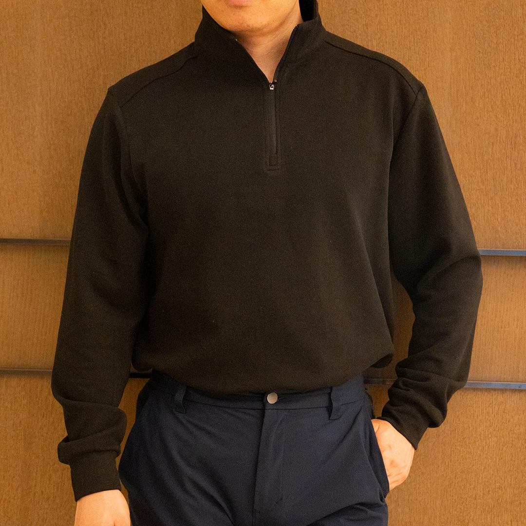 【董事长衣橱：拉链卫衣】2025新款纯色商务立领男士长袖拉链卫衣