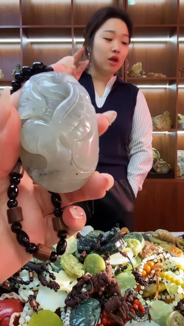 未镶嵌蛇纹石玉手把