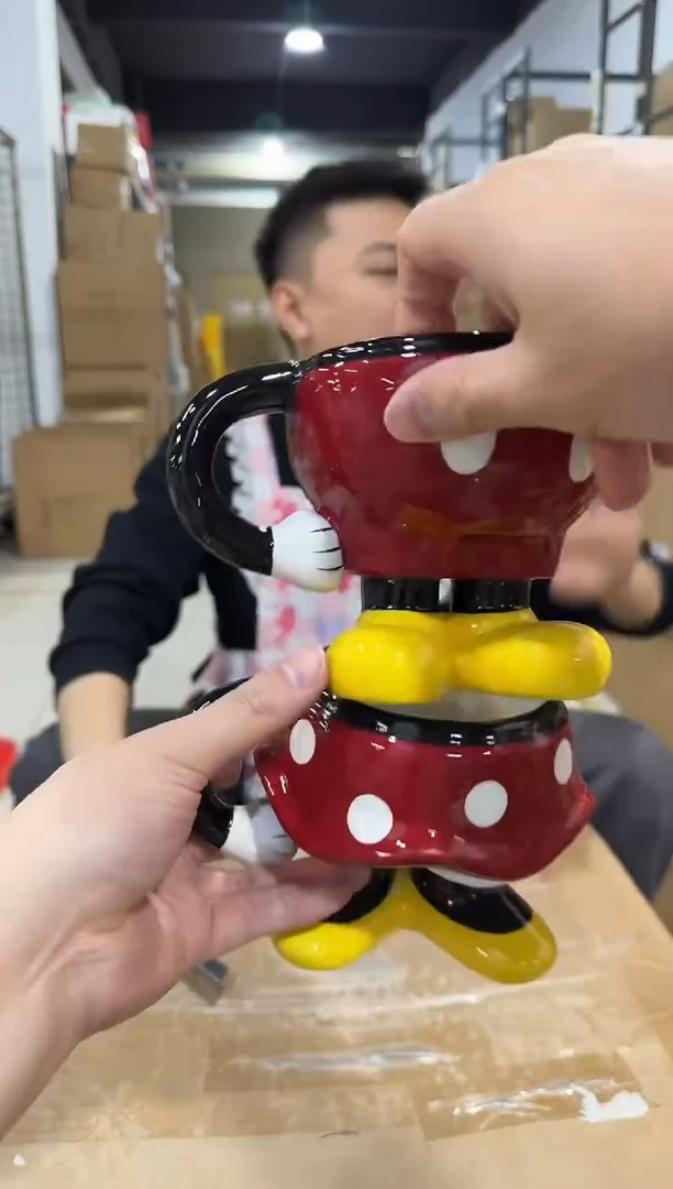 瓷片A款米奇米妮半身对杯