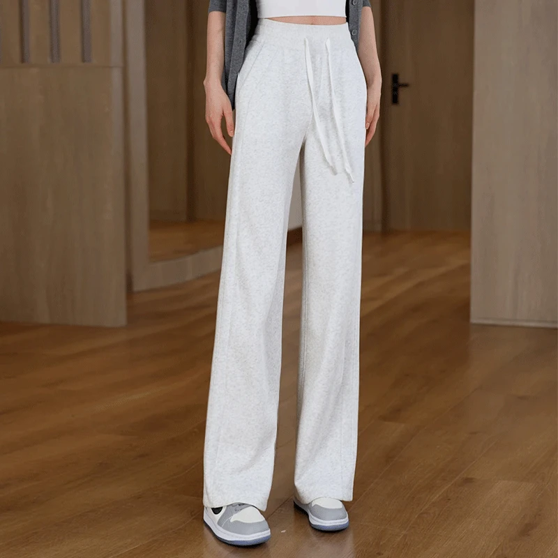 高腰小个子窄版阔腿裤宽松垂感直筒裤女（愿我如星君如月）