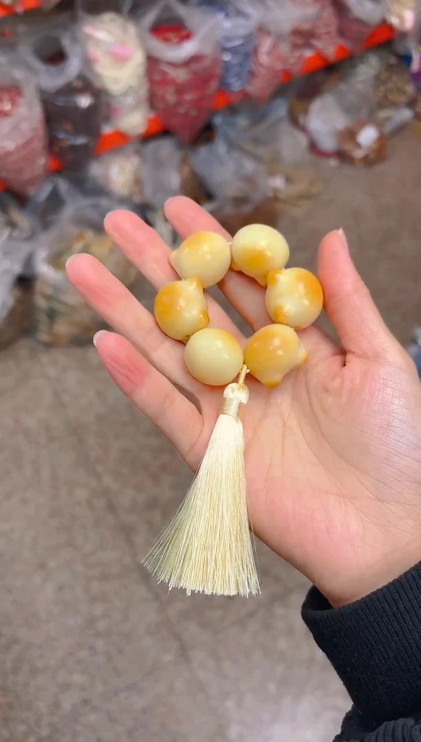 吊坠菩提根/象牙果炭烤猫猫头手捻
