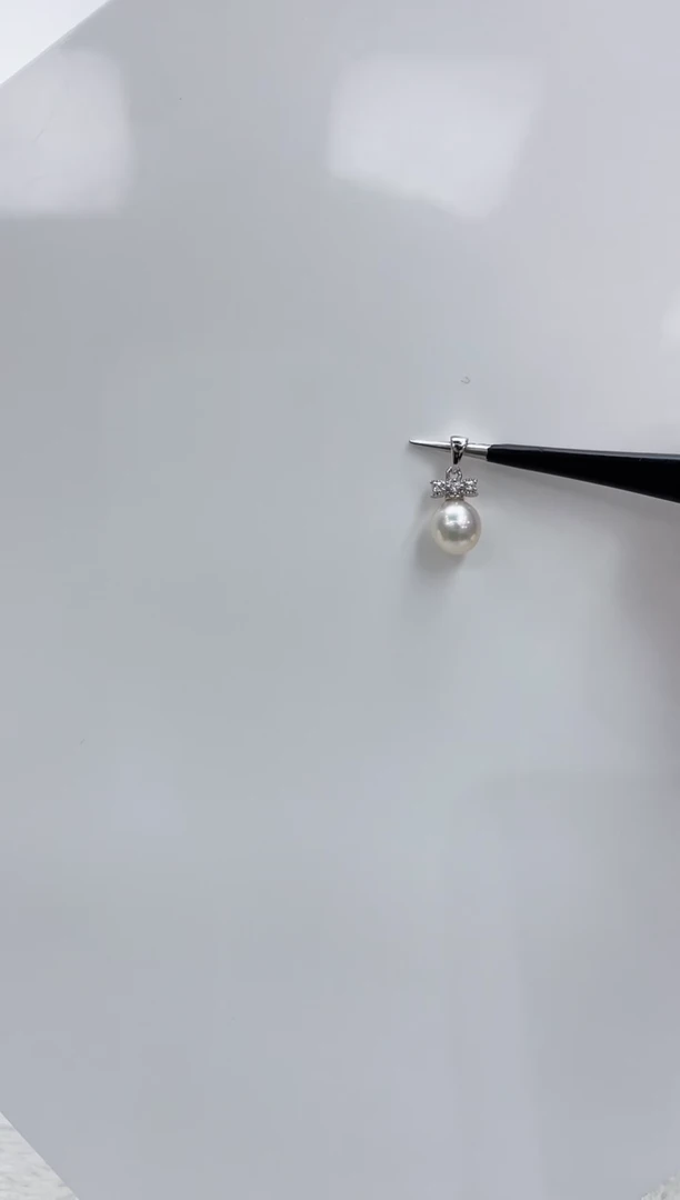 【闪购商品】海水珍珠吊坠(不含链)银S925镶嵌海水珍珠吊坠