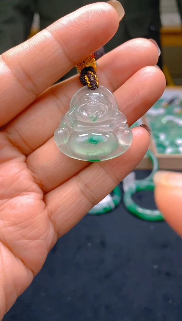 【闪购商品】石英质玉颈饰未镶嵌冰美人非洲翠，官方质检发货015