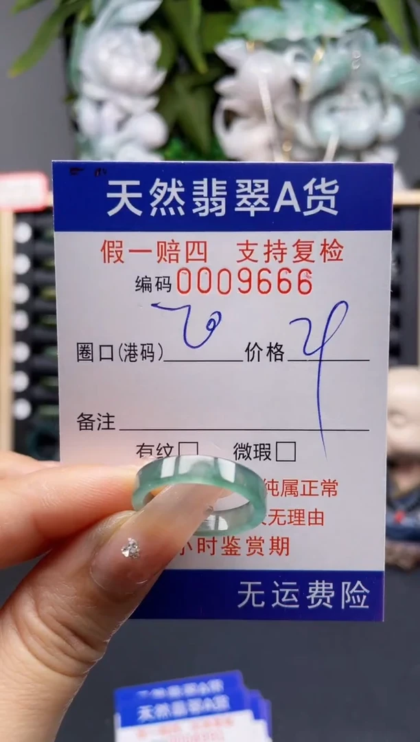 翡翠戒指未镶嵌20*9666