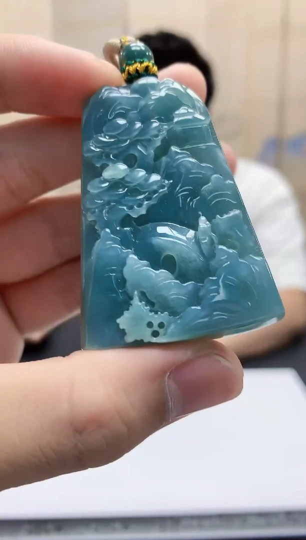 定制翡翠未镶嵌5028bb-毛货挂件58