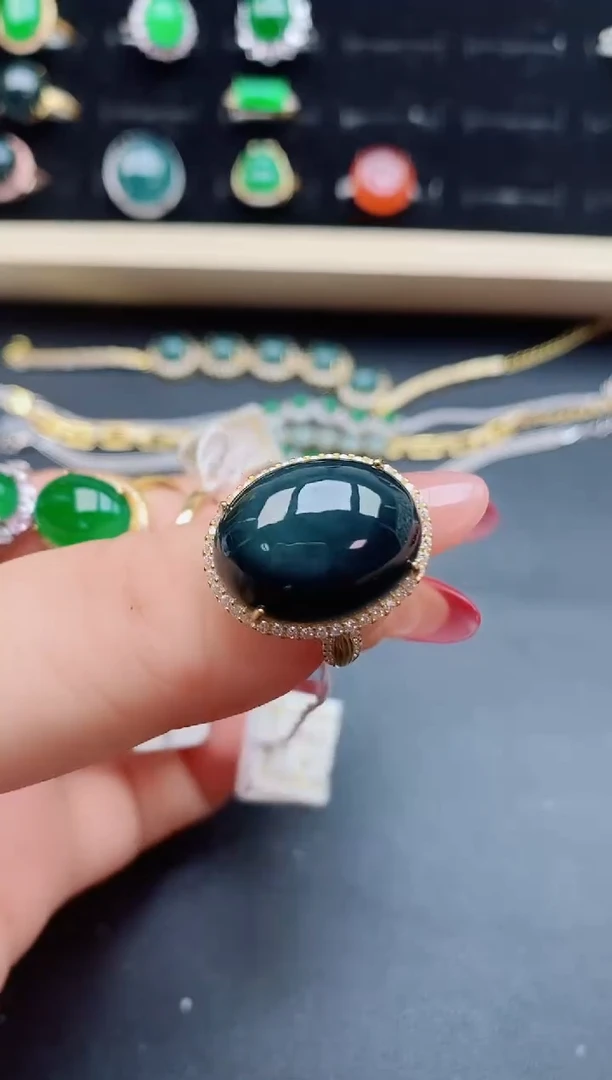 【闪购商品】翡翠戒指银S925镶嵌805850