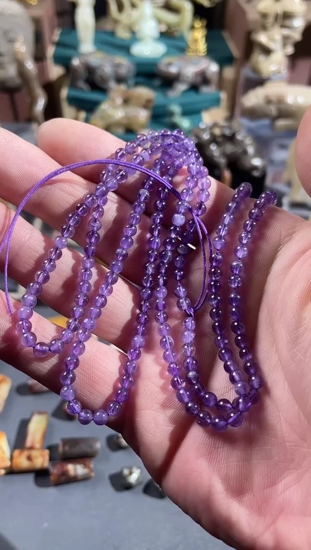 未镶嵌珠宝半成品紫晶1条