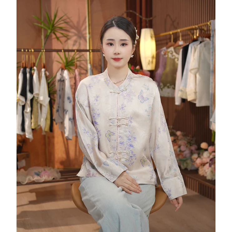 《彩蝶绮梦 -外套》新中式提花国风时尚休闲品质防晒透气上衣外