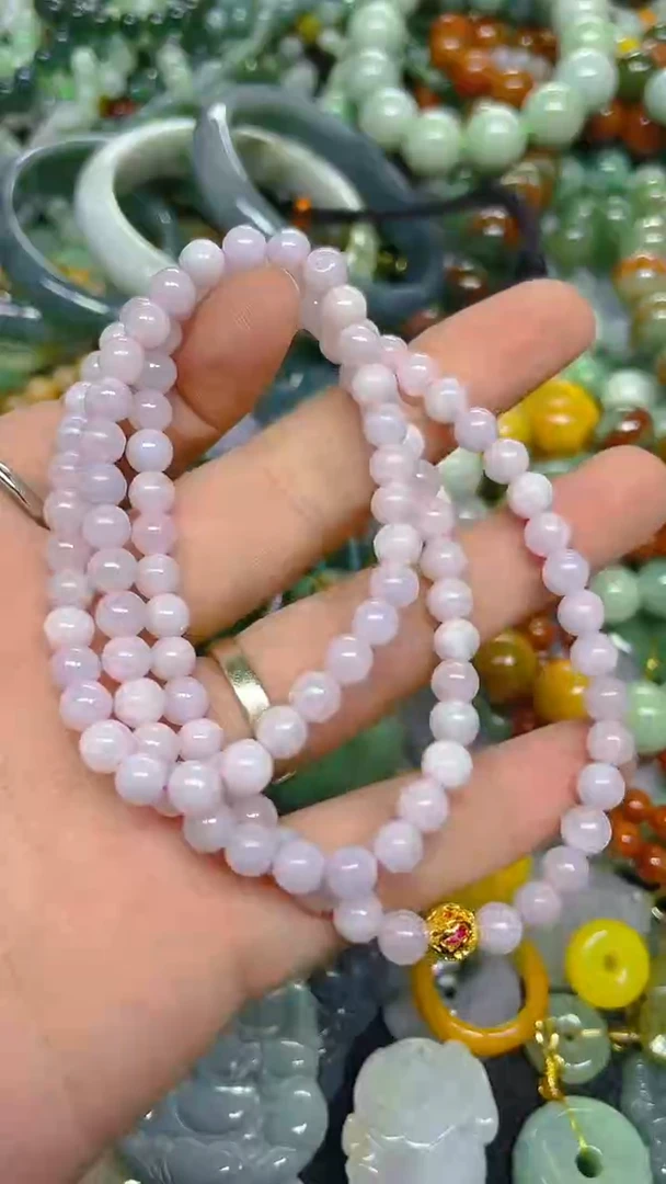 颈饰未镶嵌翡翠6mm/ C /翡翠A货，一件也是批发价
